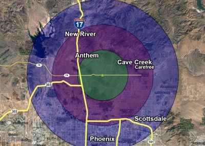 Phoenix Scottsdale Cave Creek Medical Marijuana Delivery Map