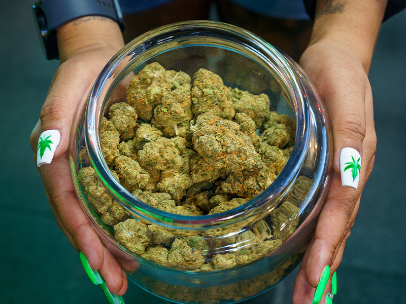 Deli style cannabis in a jar